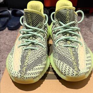 Yeezy Yeezreel Neon Yellow and Black Sneakers